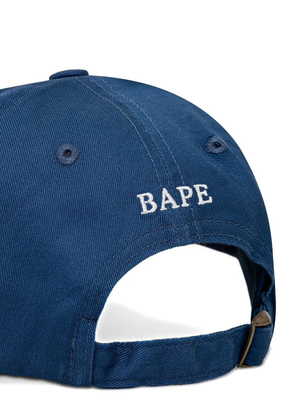 A BATHING APE Pet met geborduurd logo Blauw