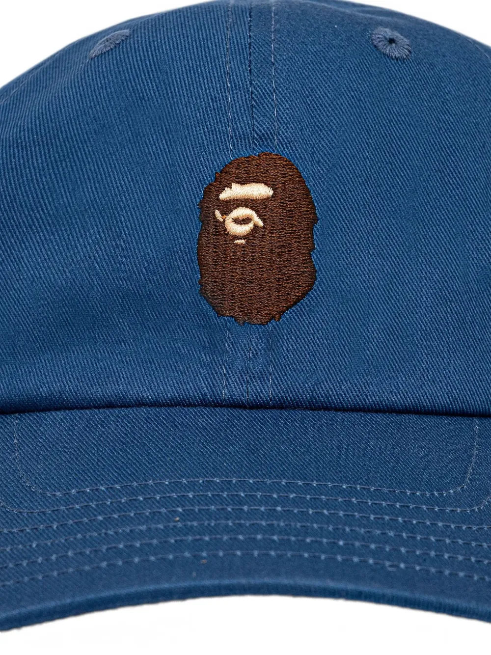 A BATHING APE Pet met geborduurd logo Blauw