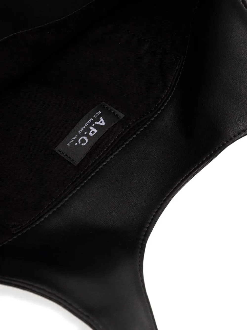 A.P.C. Shopper met logoplakkaat Zwart