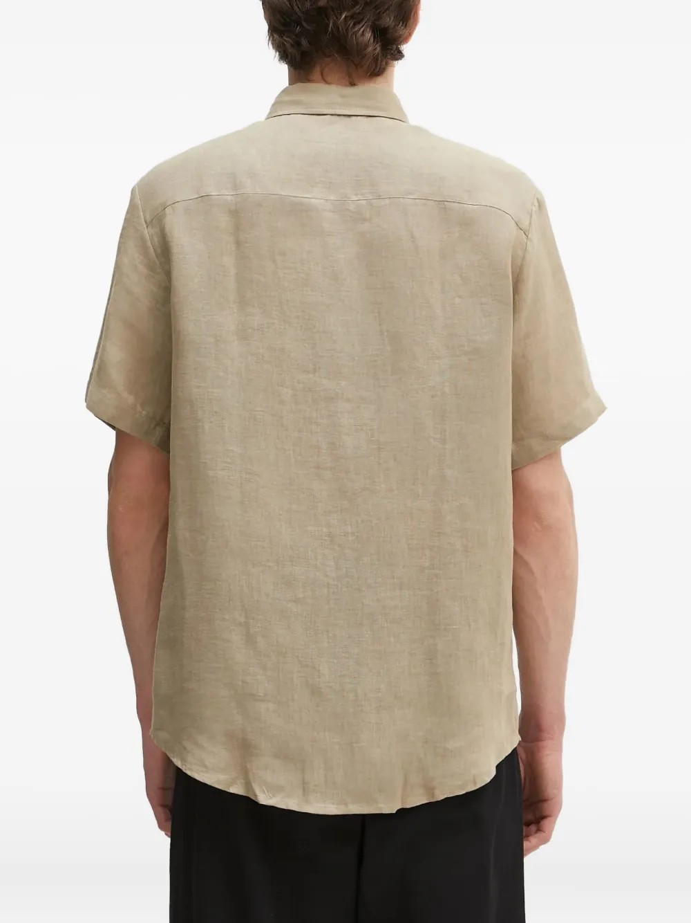 A.P.C. Bellini overhemd met korte mouwen en zak Beige