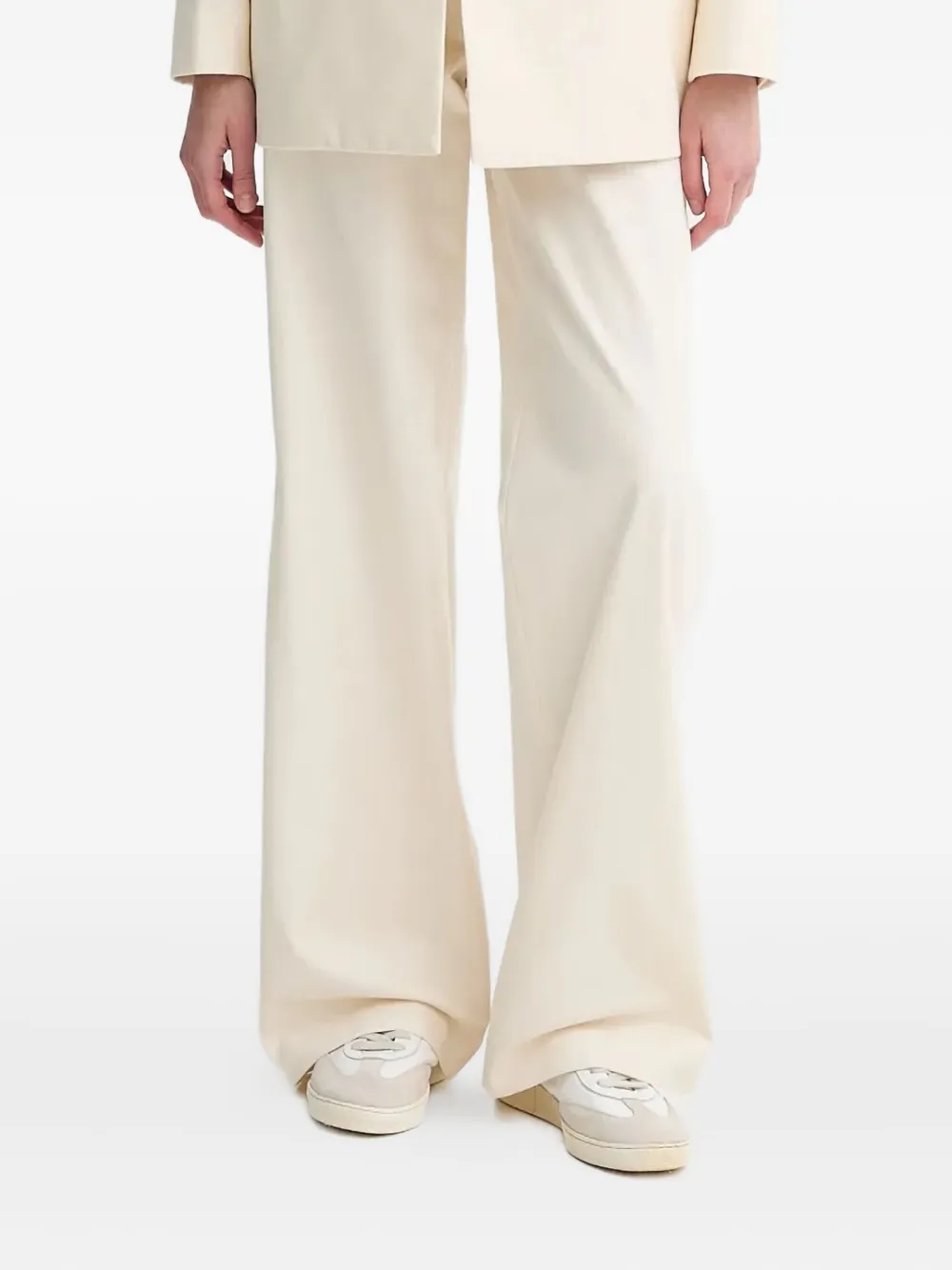 A.P.C. Straight broek met paspelzakken Beige
