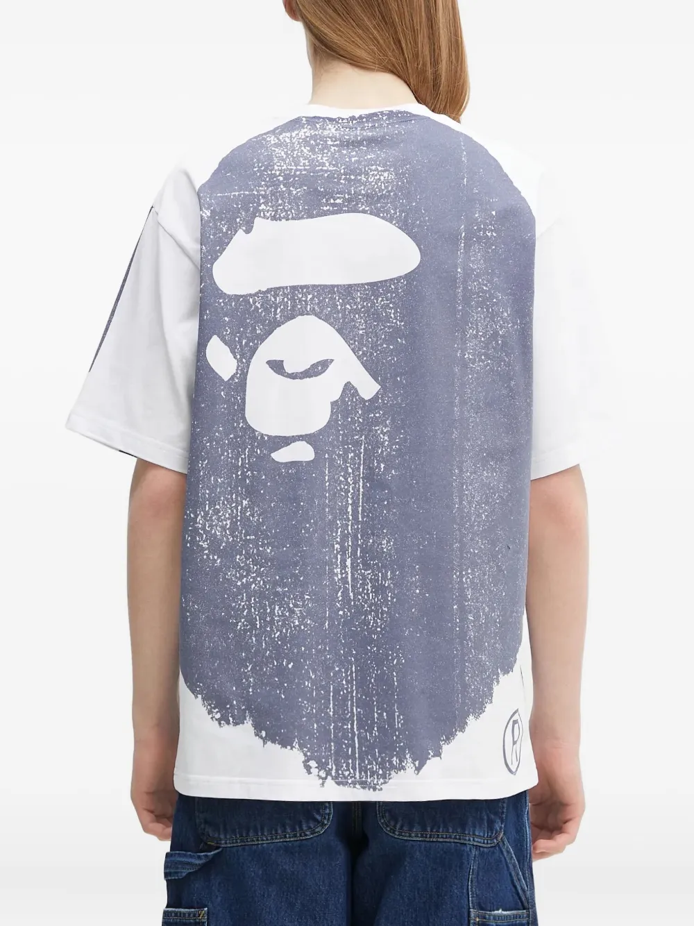A BATHING APE Katoenen T-shirt met print Wit