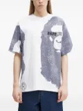A BATHING APE® Water Print College cotton T-shirt - White