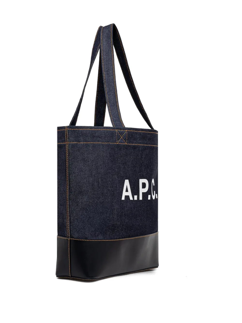 A.P.C. Axel grote denim shopper met logo - Blauw
