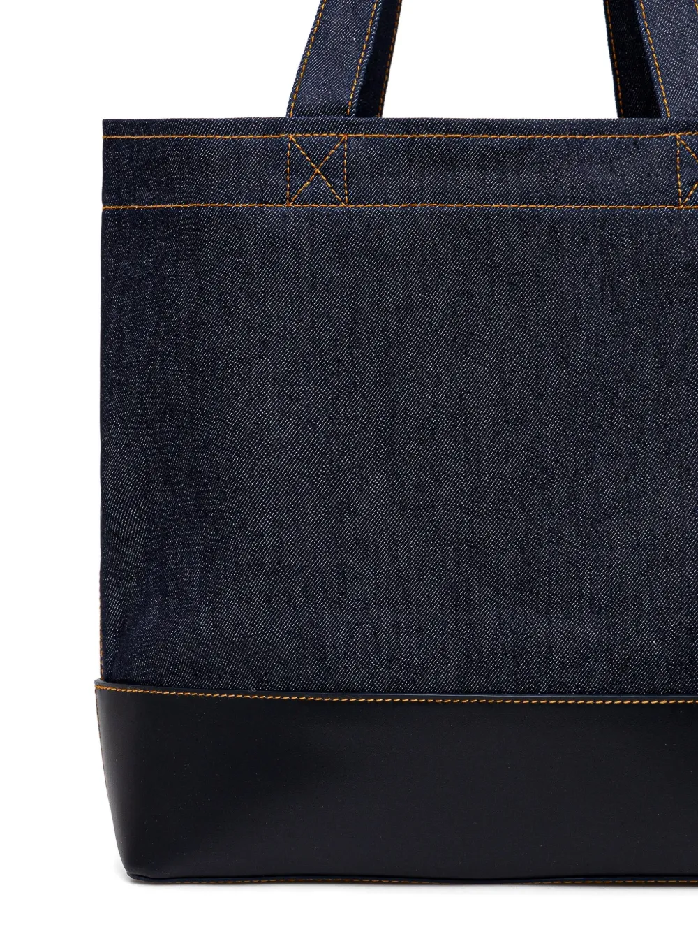 A.P.C. Axel grote denim shopper met logo Blauw