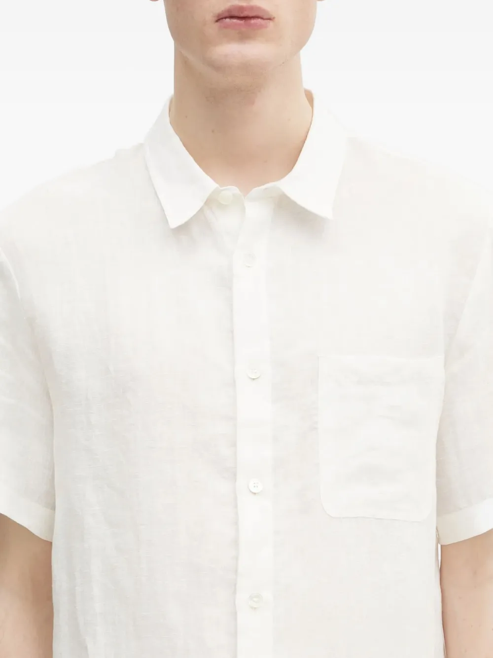Apc Short-sleeve Linen Shirt In Animal Print