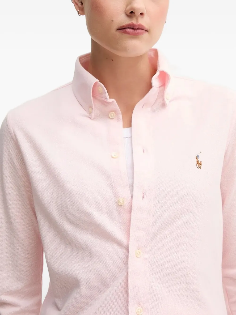 Polo Ralph Lauren Blouse met geborduurd logo Roze