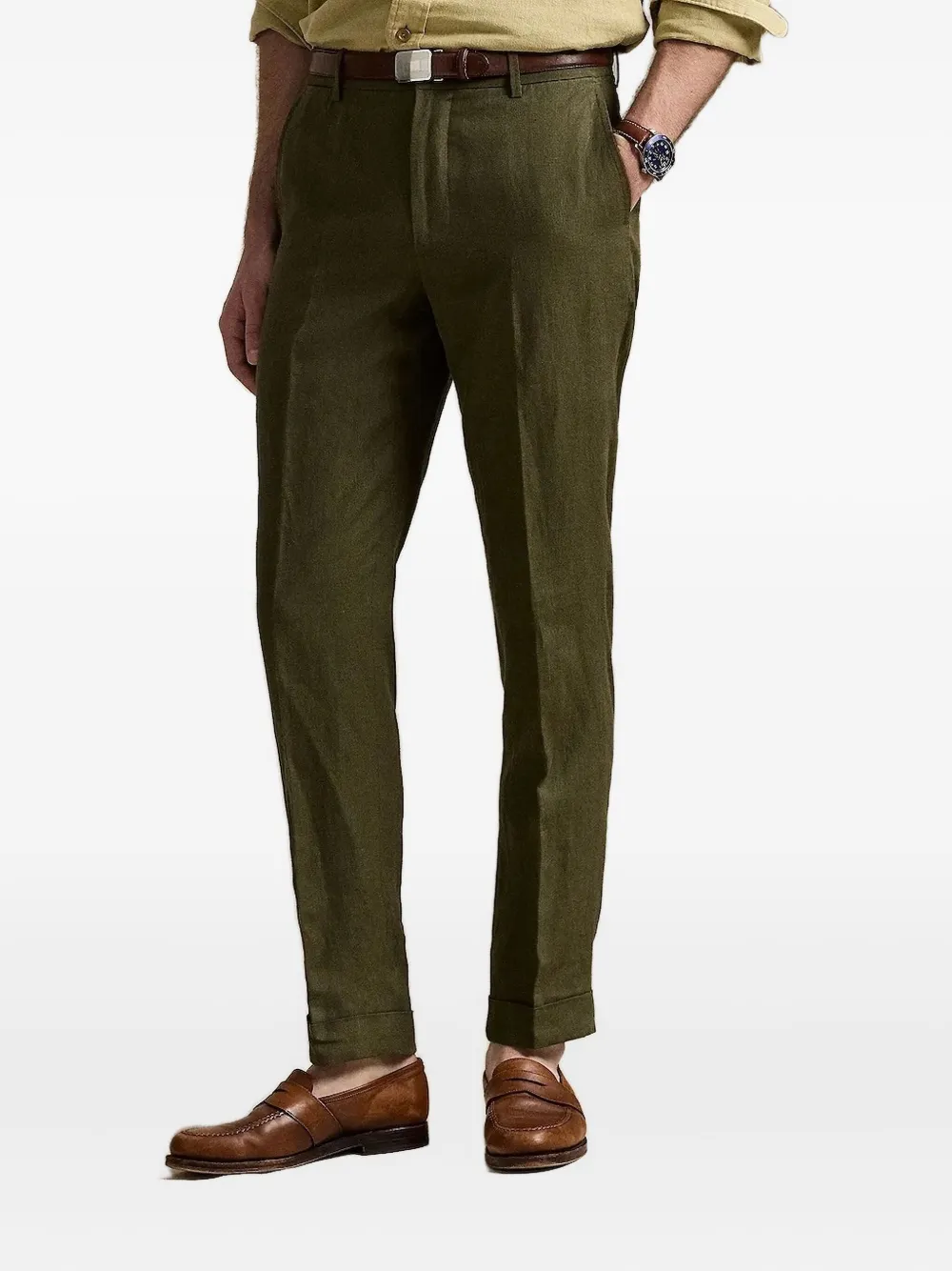 Polo Ralph Lauren linen trousers Groen