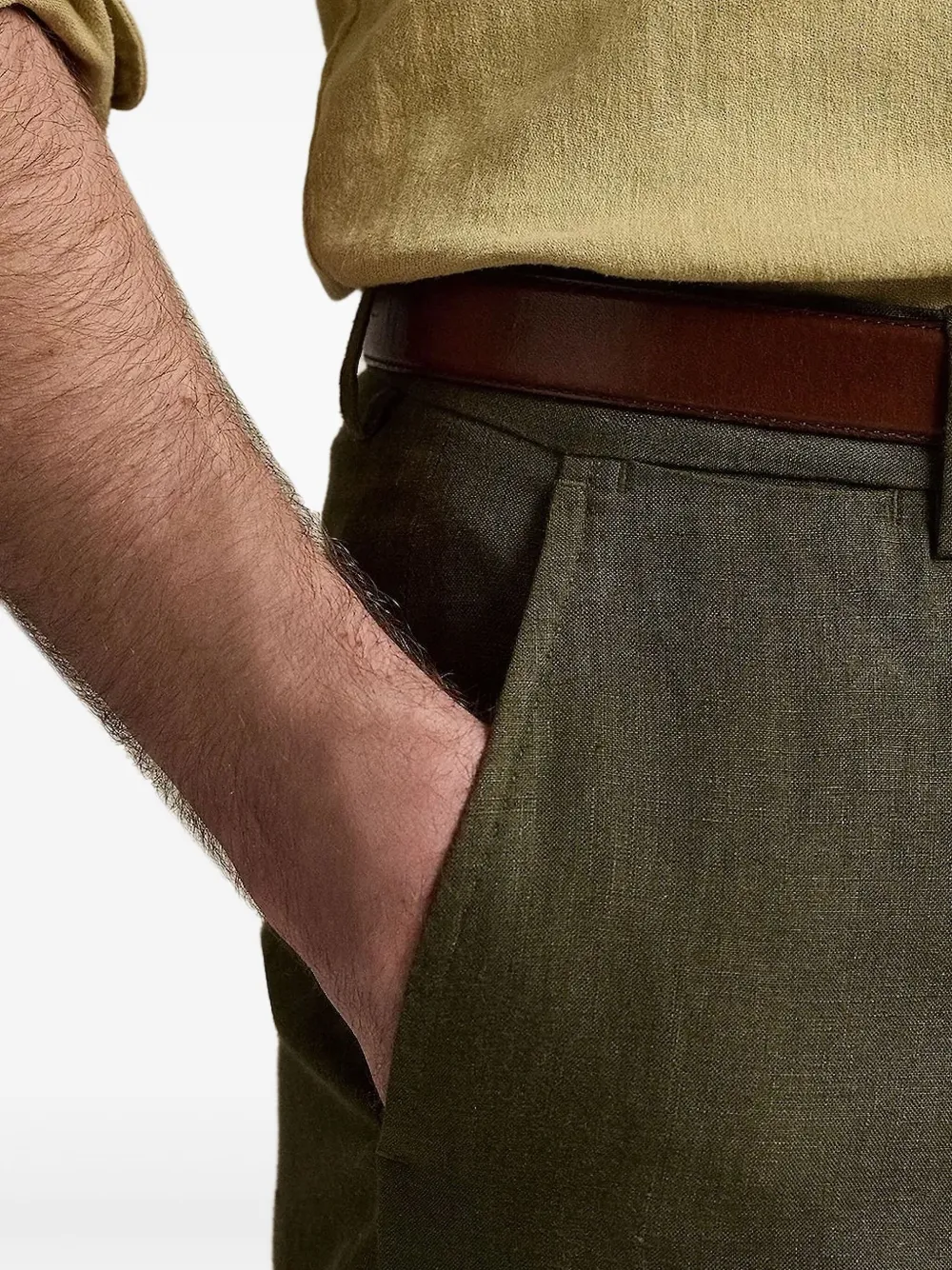 Polo Ralph Lauren linen trousers Groen