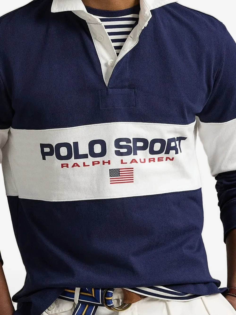 Polo Ralph Lauren Poloshirt met rugbystreep Blauw