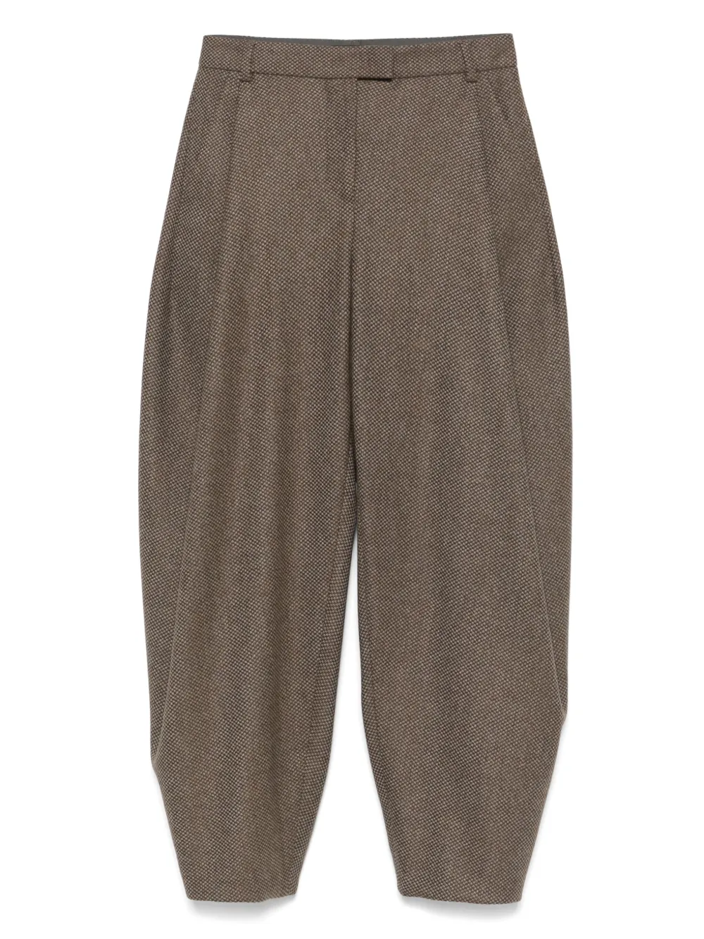 virgin wool-blend wide-leg trousers