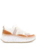 Chloé Nama textured-sole lace-up sneakers - White