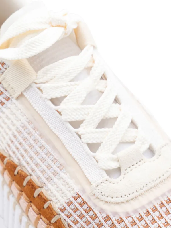Chloé Nama textured-sole lace-up Sneakers | Neutrals | FARFETCH