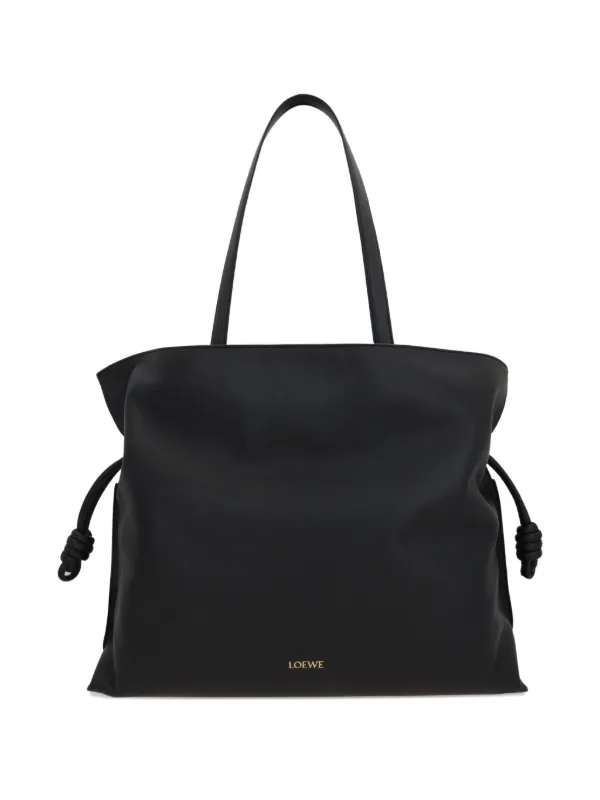 LOEWE フラメンコ ノット レザーハンドバッグ L | ブラック | FARFETCH JP