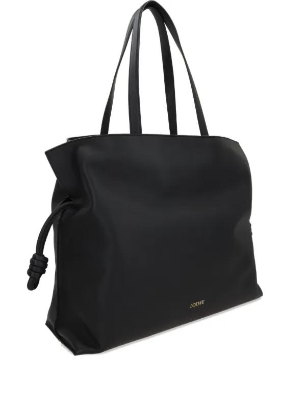 LOEWE Large Flamenco knot-detail Leather Tote Bag | Black LOEWE Large Flamenco knot-detail Leather Tote Bag | Black