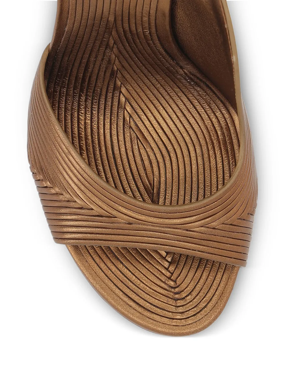Santoni 105mm stiletto leather sandals Brown