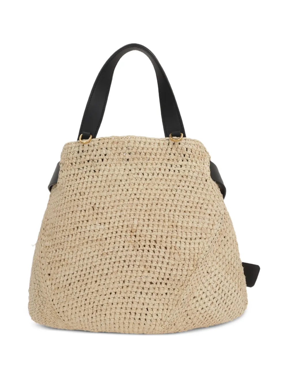 LOEWE Punch Hole raffia gehaakte mini-crossbodytas Beige