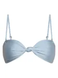 Cult Gaia Oswin knotted bandeau bikini top - Blue