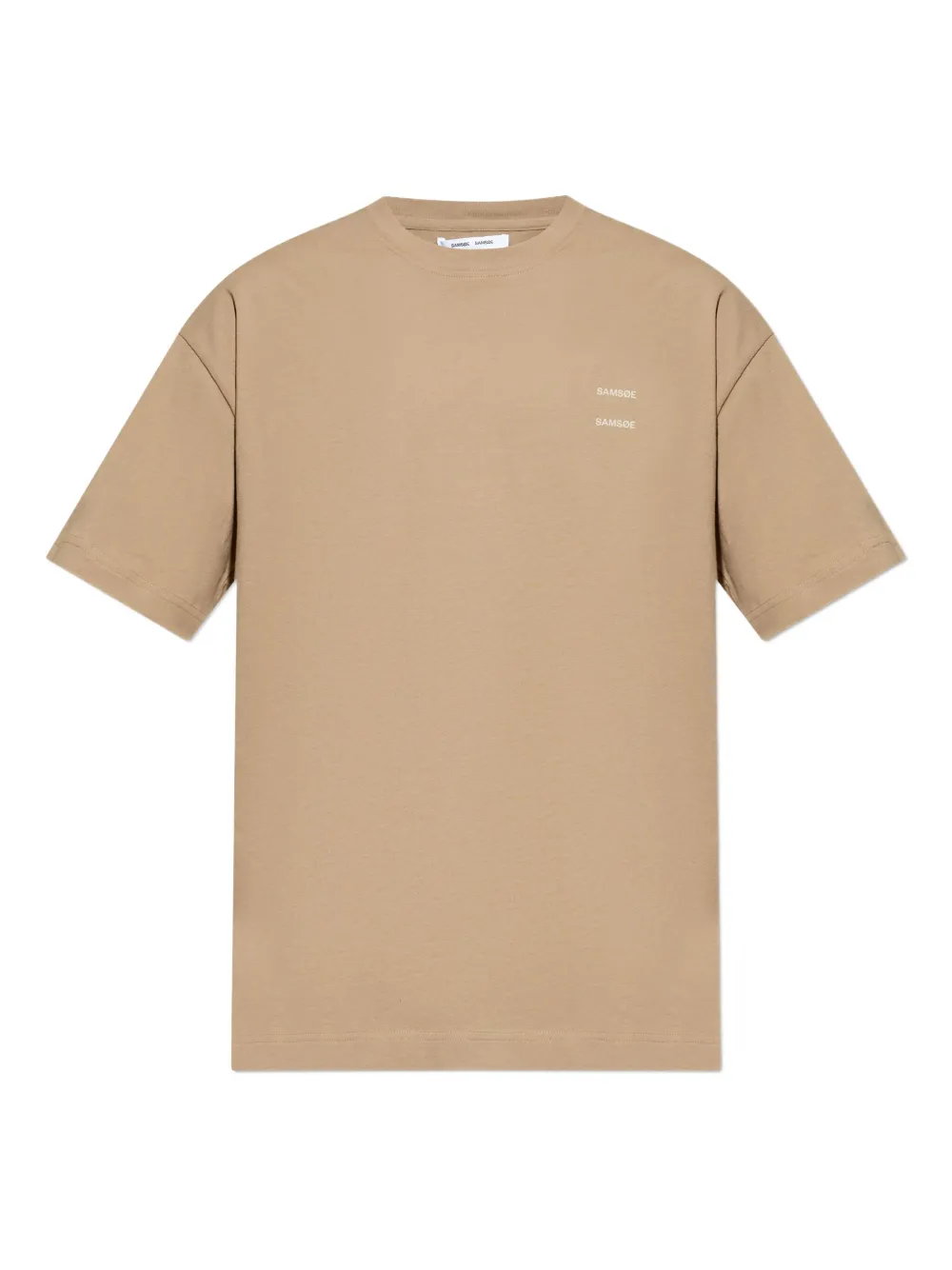 SAMSOE SAMSOE logo-print organic cotton T-shirt - Toni neutri