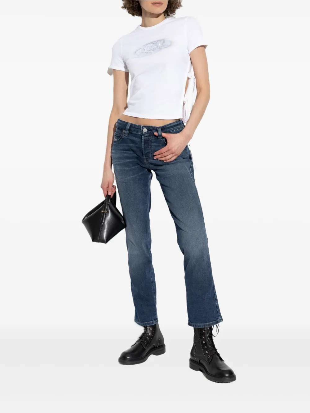 Diesel 1992 D-Jiann jeans met vervaagd effect - Blauw