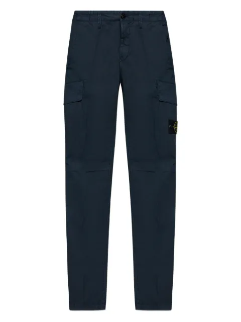Stone Island cotton twill cargo trousers