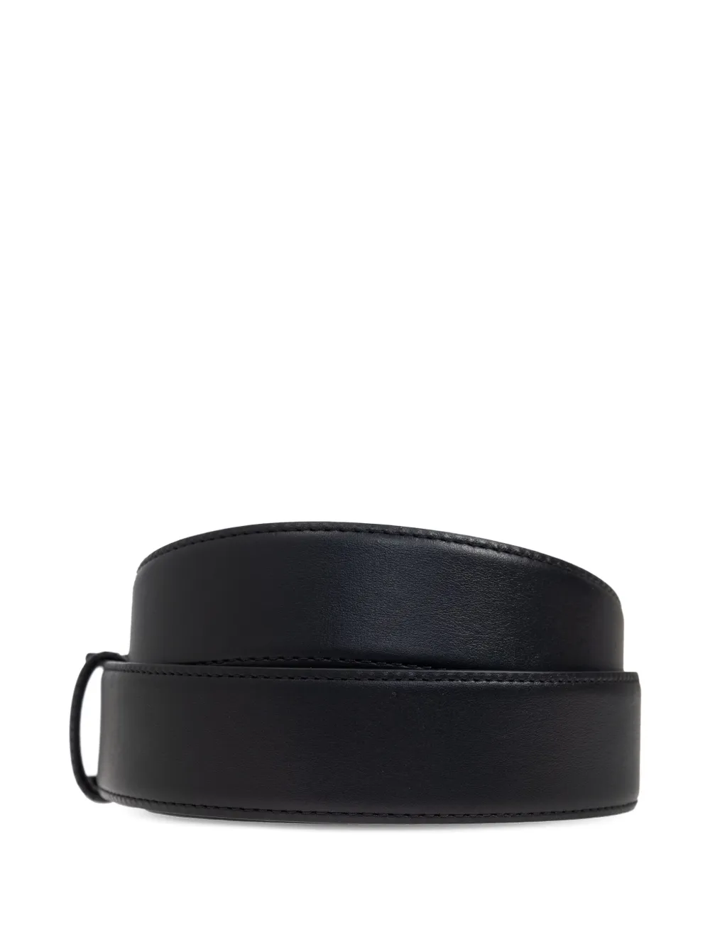 Brioni leather embossed belt - Zwart