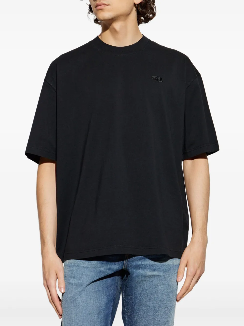 Diesel Boggy T-shirt met geborduurd logo Zwart