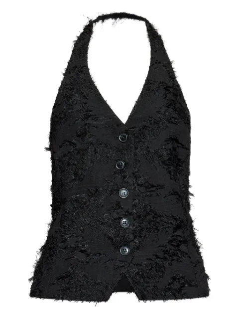 SAMSOE SAMSOE Salazio feathered halterneck top