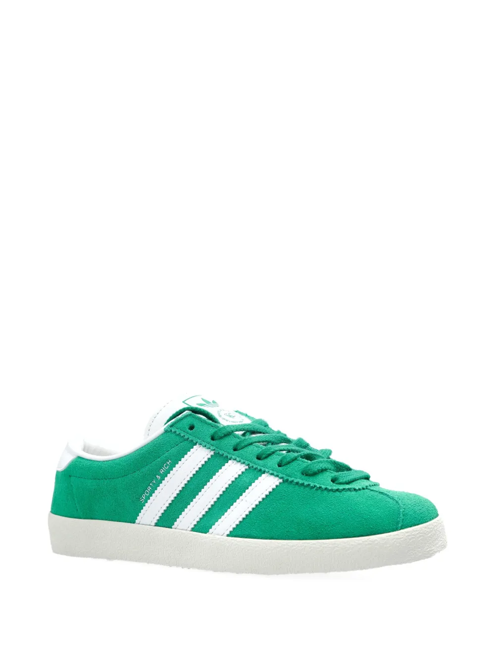 adidas three-stripe suede sneakers Green