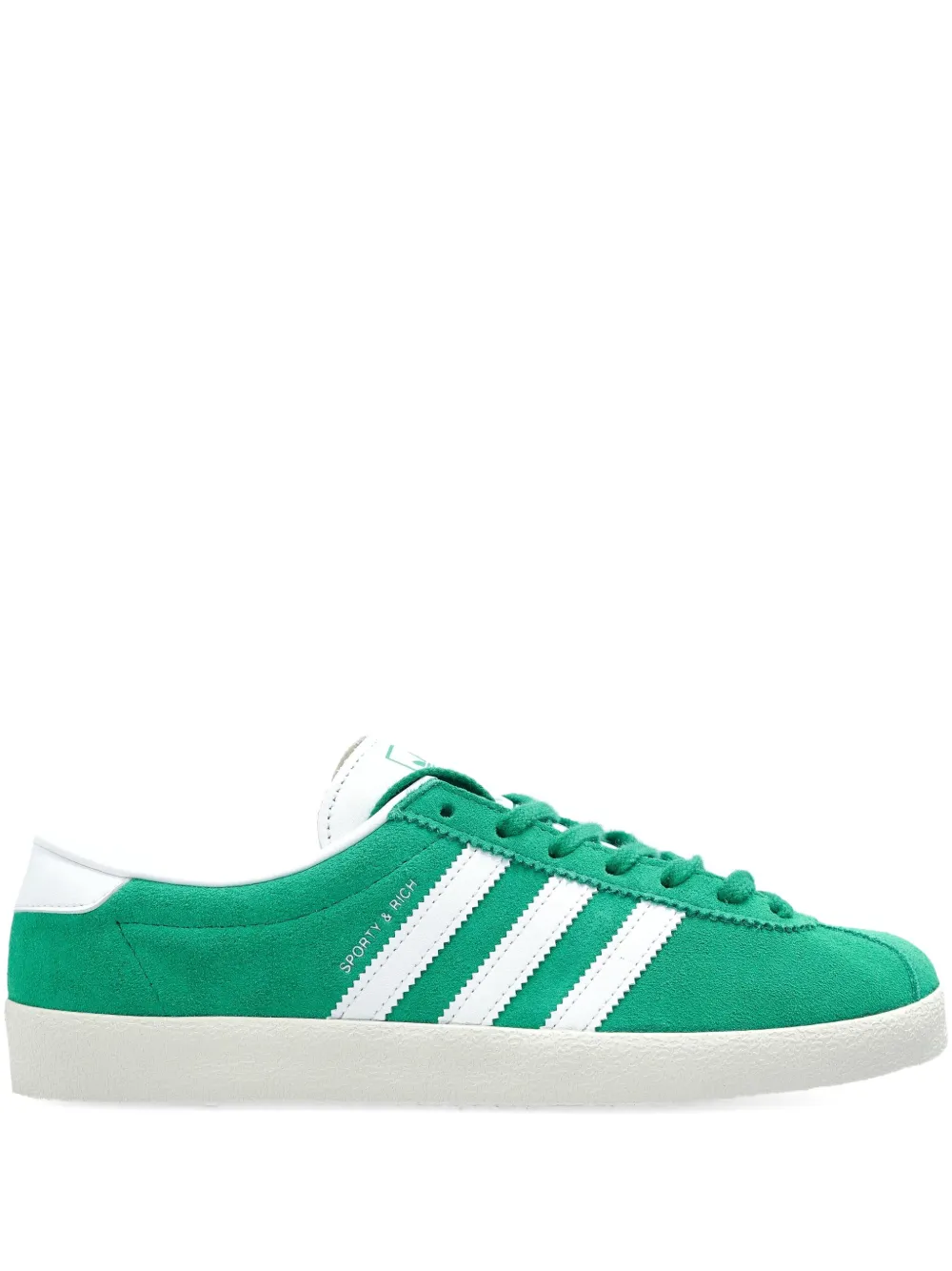 adidas three-stripe suede sneakers - グリーン adidas three-stripe suede sneakers - グリーン