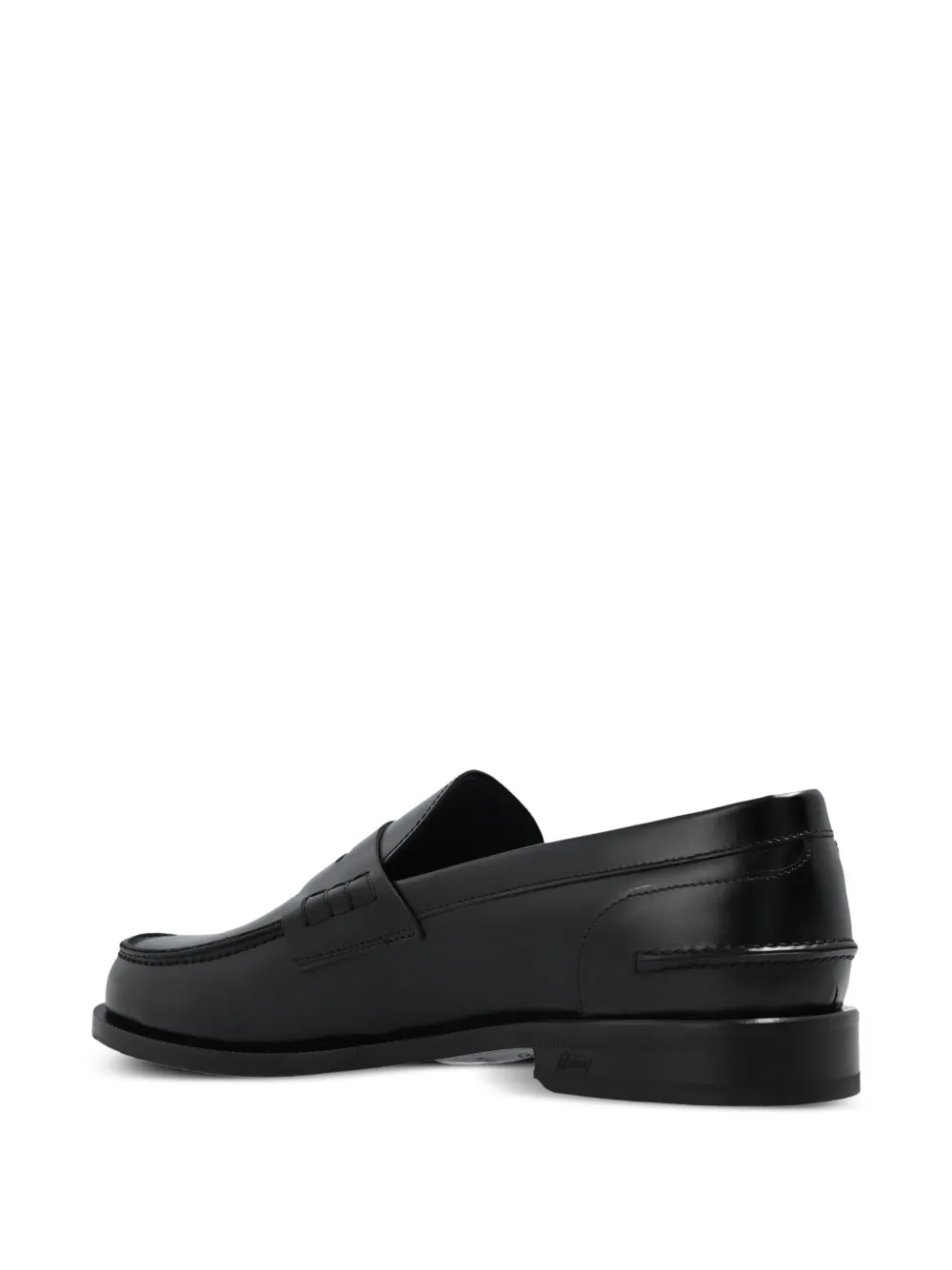 Brioni penny-slot leather loafers Black