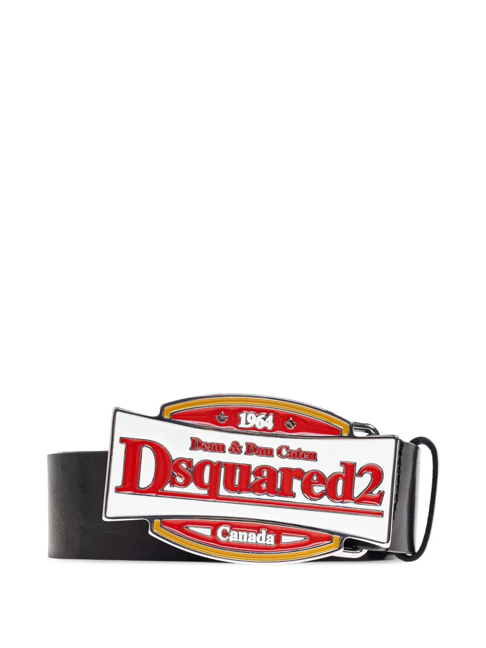 DSQUARED2 Ledergürtel mit Logo-Schnalle | Schwarz | Image 1