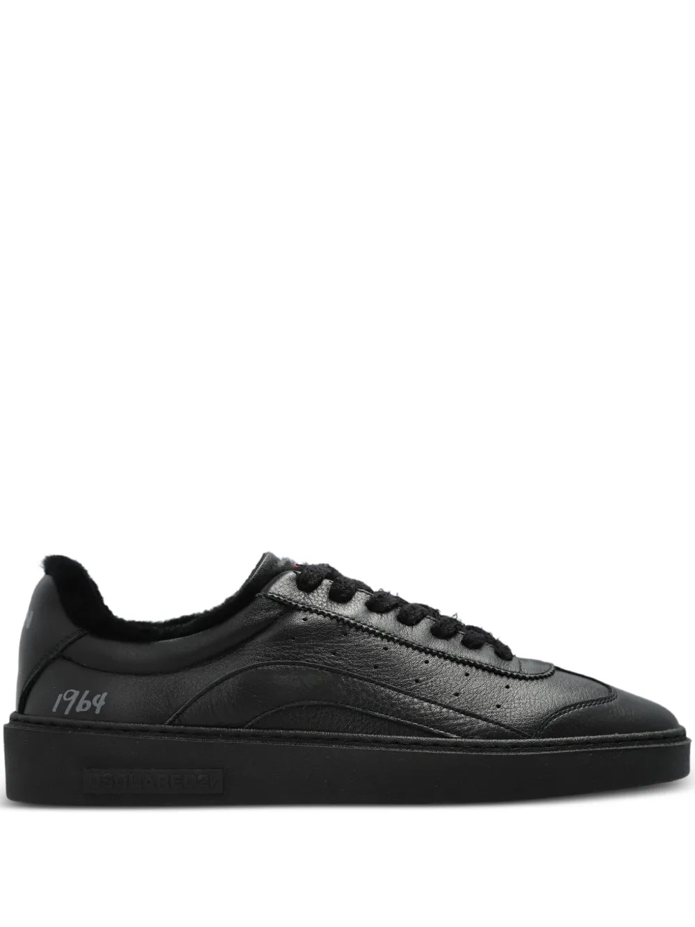 DSQUARED2 Rider leather low-top sneakers Black