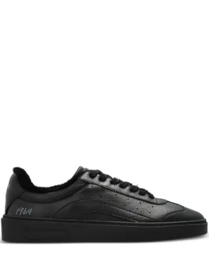 Maison Margiela Replica low-top Leather Sneakers | Black | FARFETCH JO