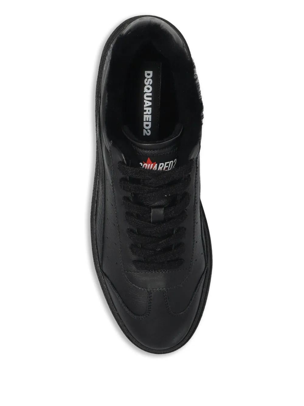 DSQUARED2 Rider leather low-top sneakers Black