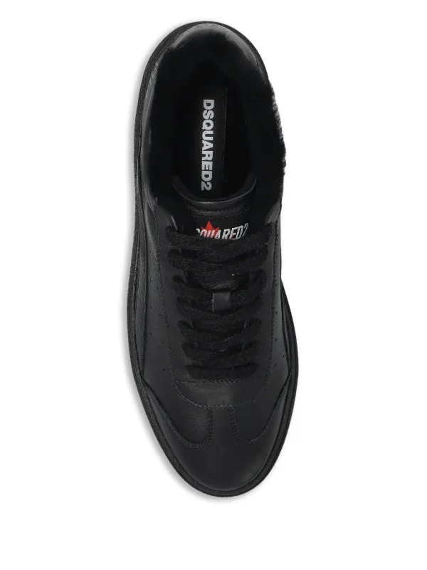 【関税&送料込】Dsquared2 Rider Leather Low-Top Sneakers DSQUARED2 Rider Leather low-top Sneakers | Black | FARFETCH
