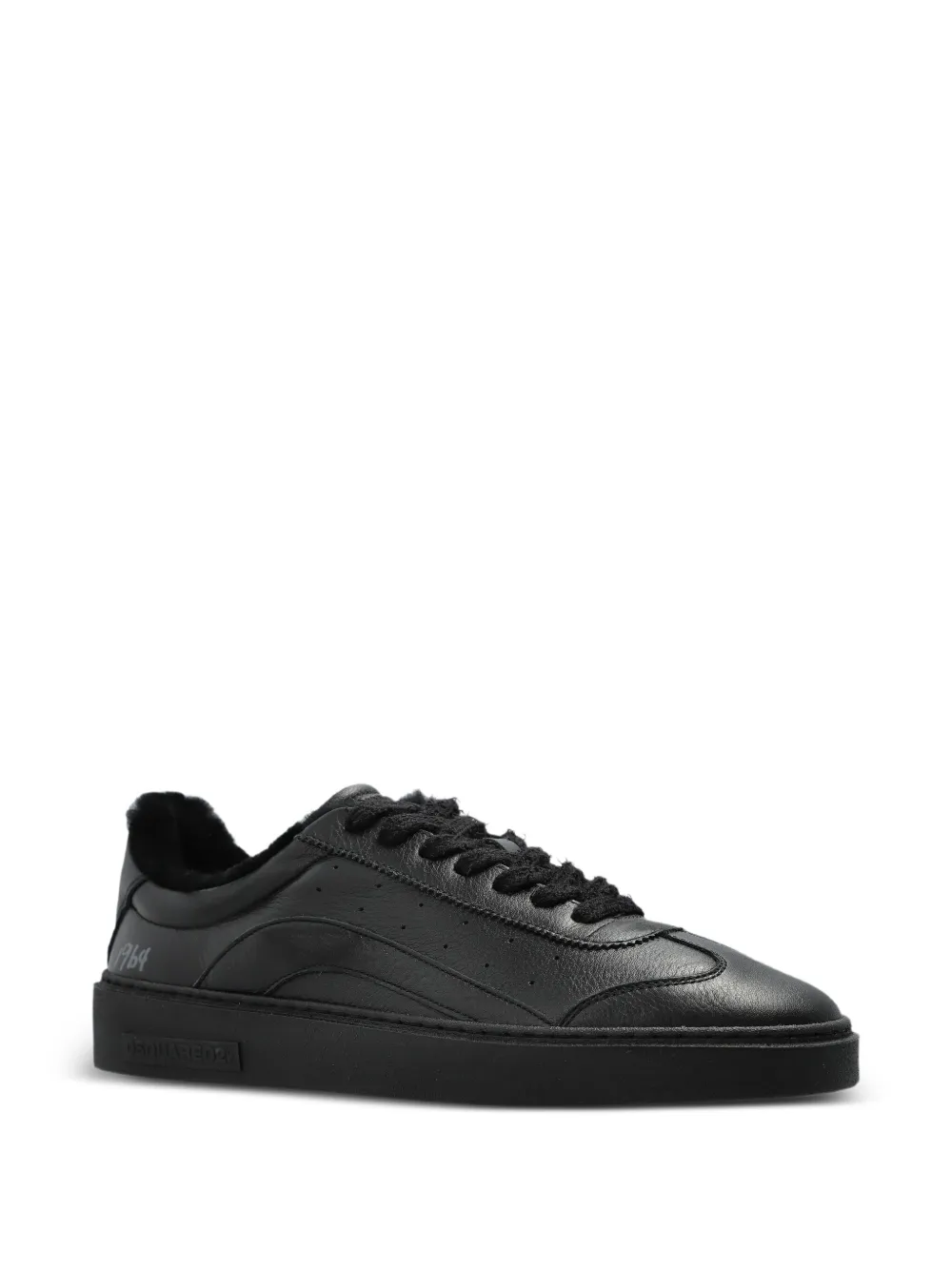 DSQUARED2 Rider leather low-top sneakers Black