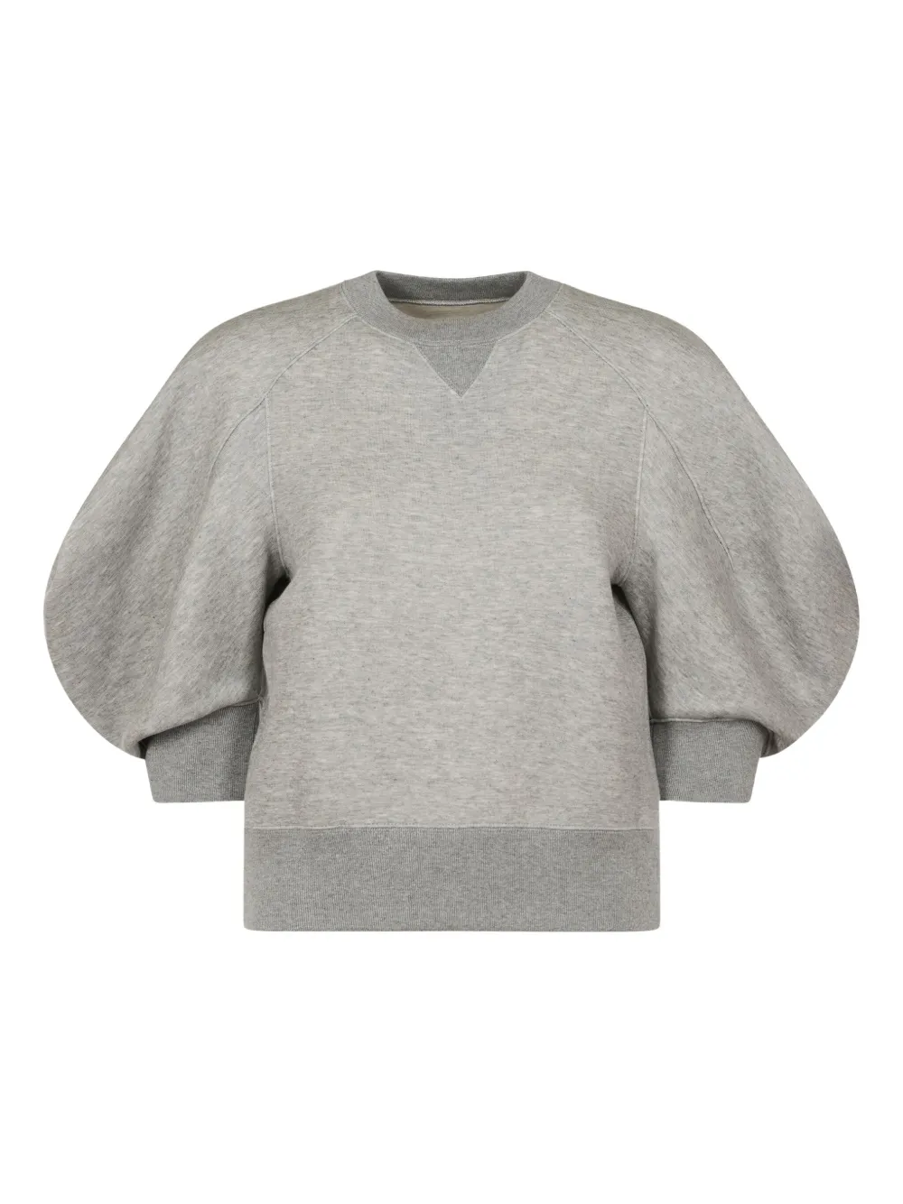 sacai puff-sleeve sweatshirt - グレー sacai puff-sleeve sweatshirt - グレー