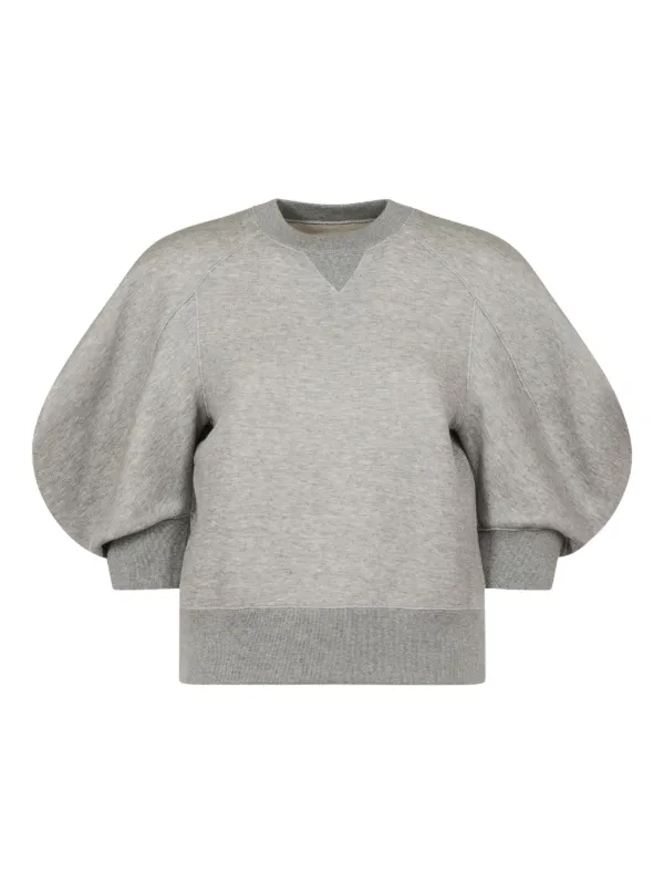 sacai 2024ssパフスリーブスウェット Sacai パフスリーブ スウェットシャツ | グレー | FARFETCH JP