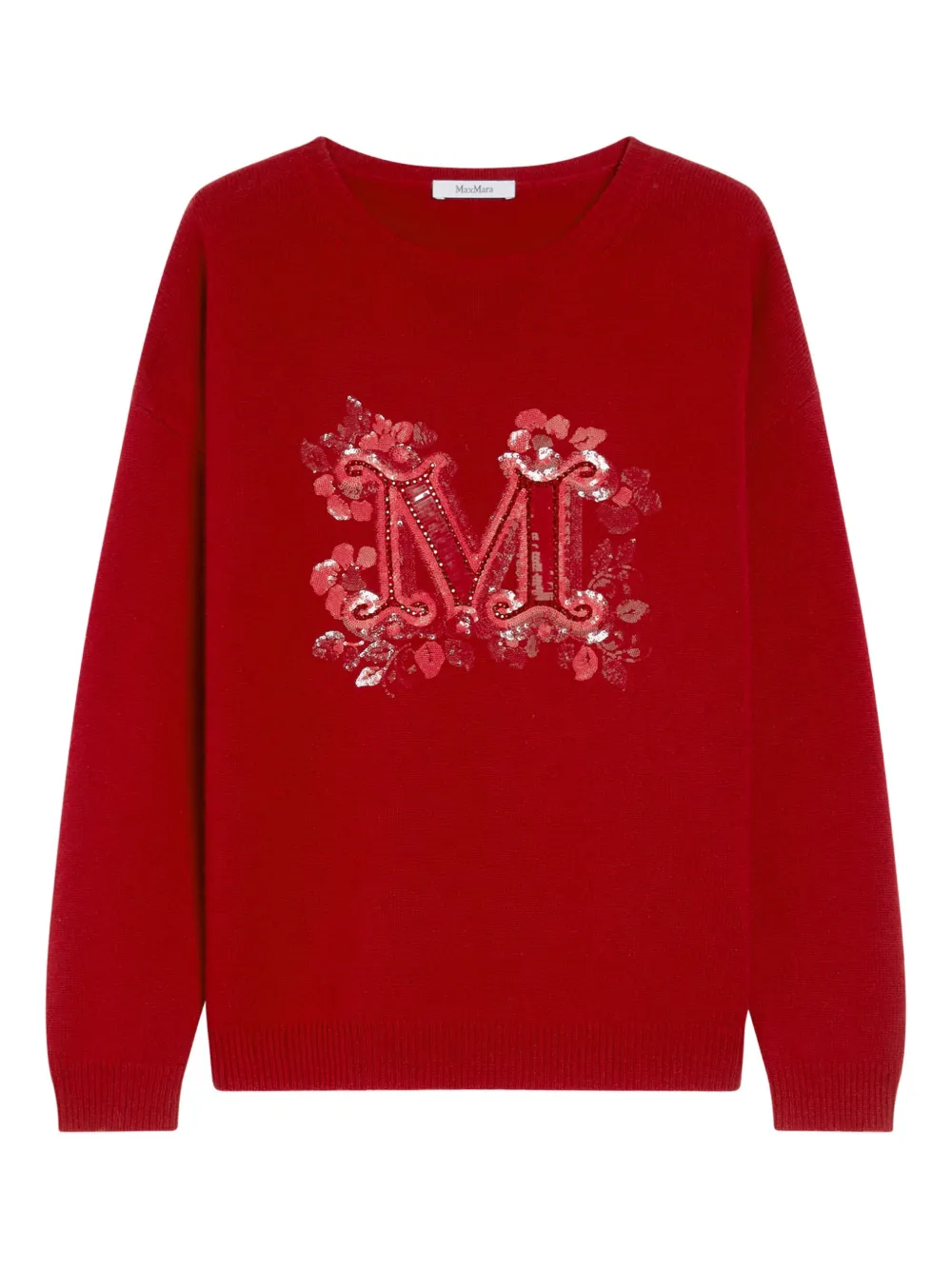 Max Mara sequin-embellished jumper Rood