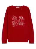 Max Mara sequin-embellished jumper - Red
