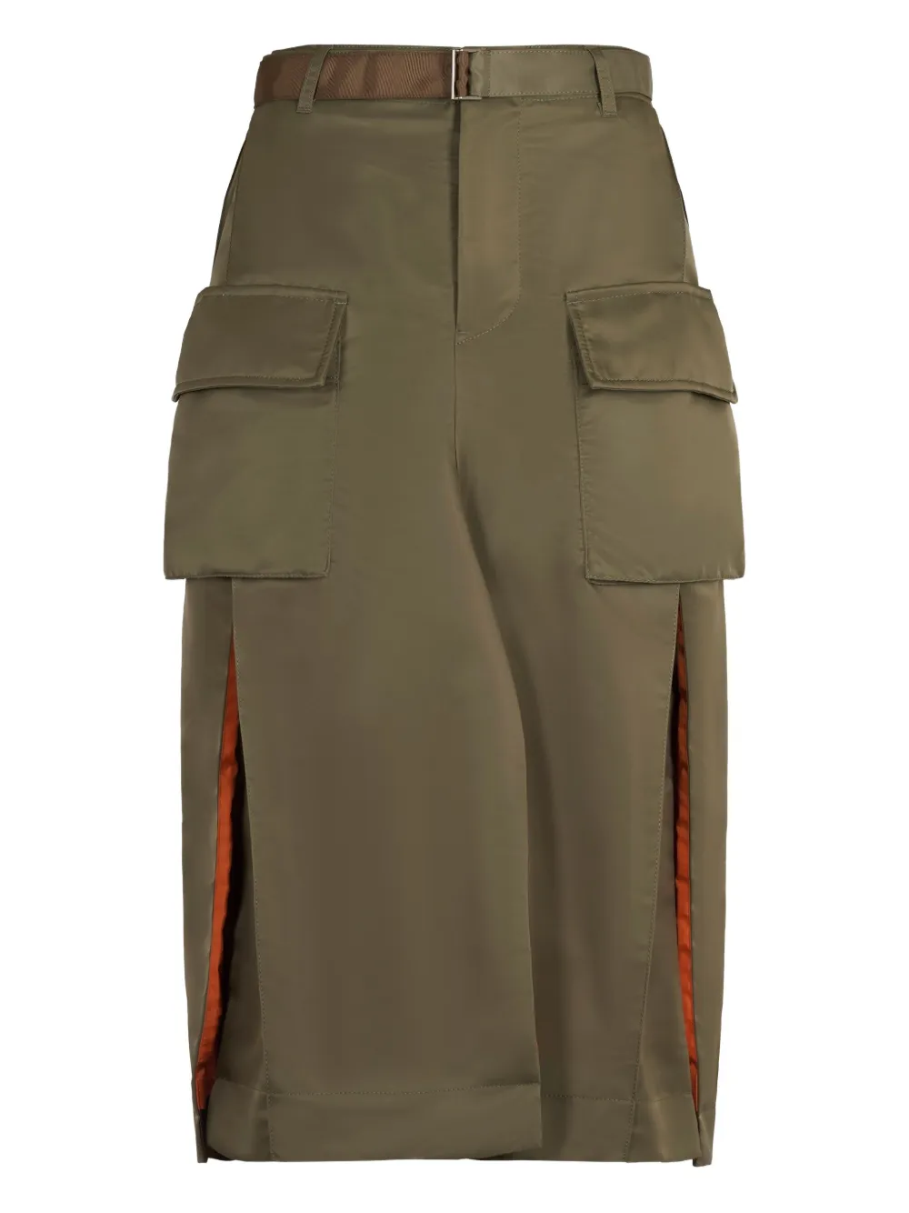 sacai cargo-pocket midi skirt - グリーン sacai cargo-pocket midi skirt - グリーン