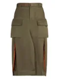 sacai cargo-pocket midi skirt - Green