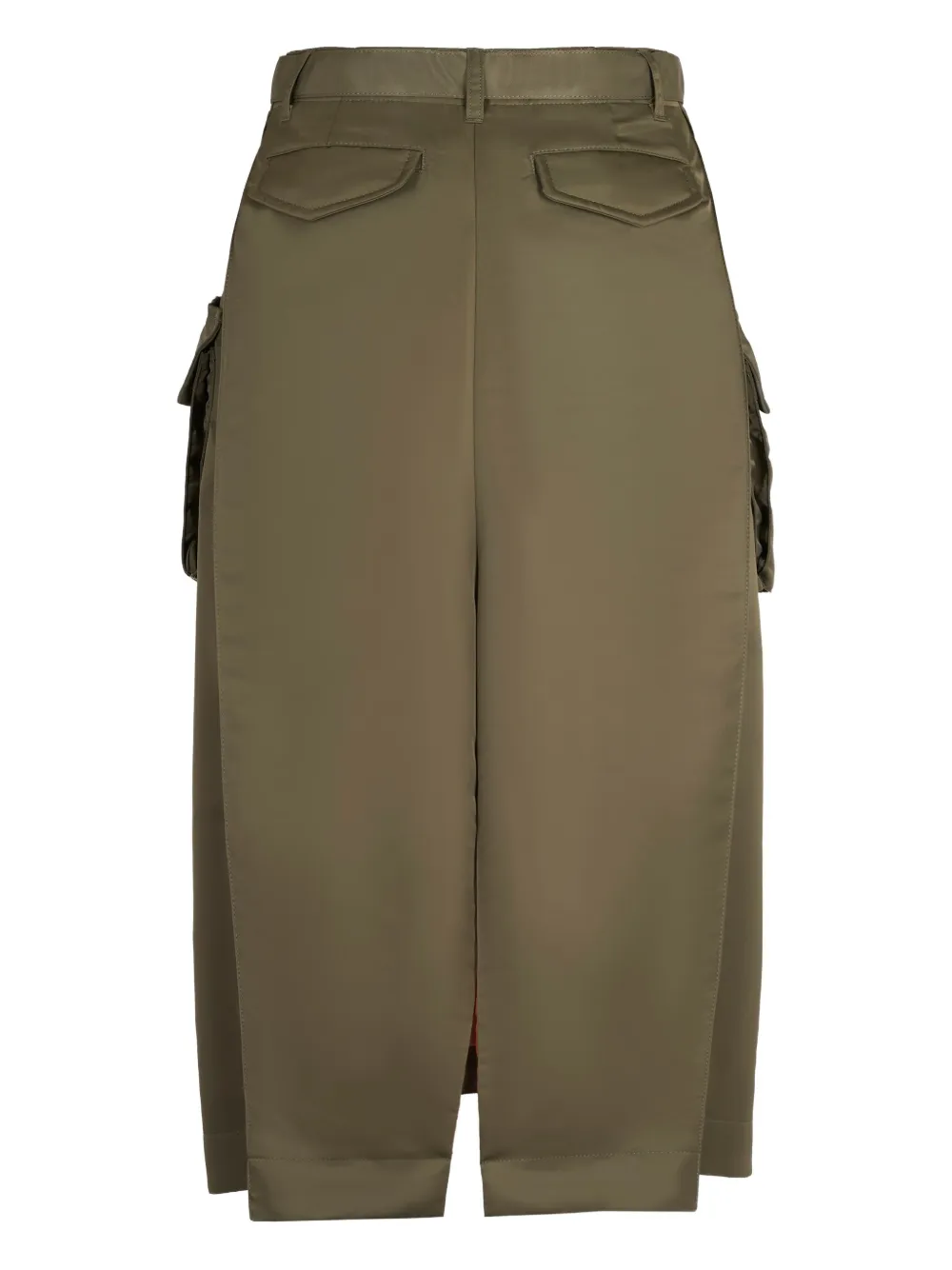 Sacai cargo-pocket midi skirt - Groen