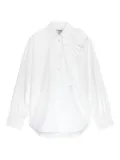 MSGM ruffle-detail long-sleeved shirt - White