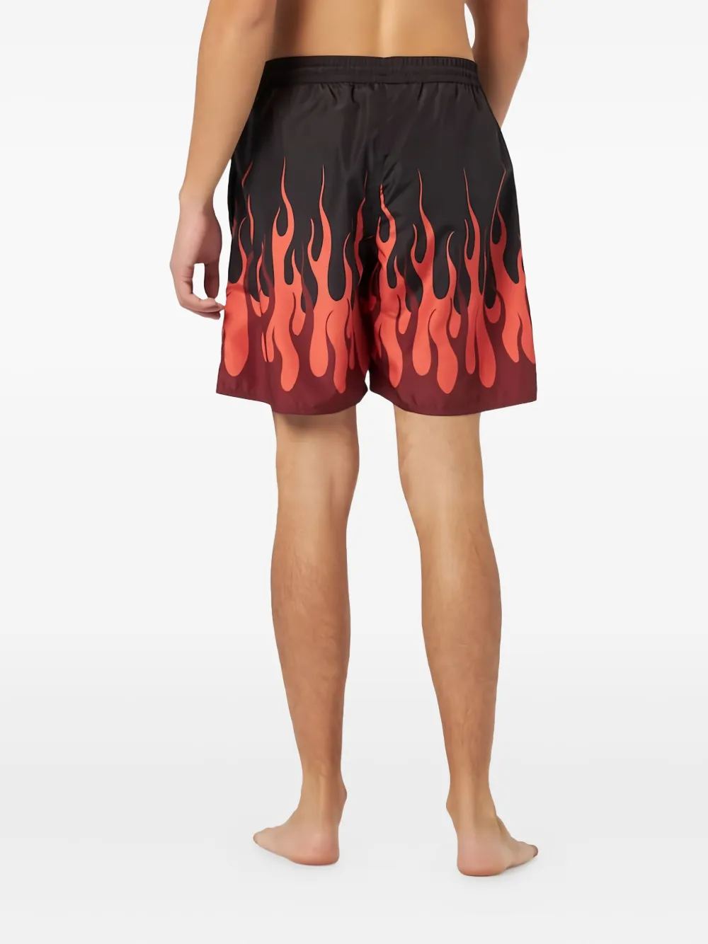 Vision Of Super Flame-print Swim Shorts In Black