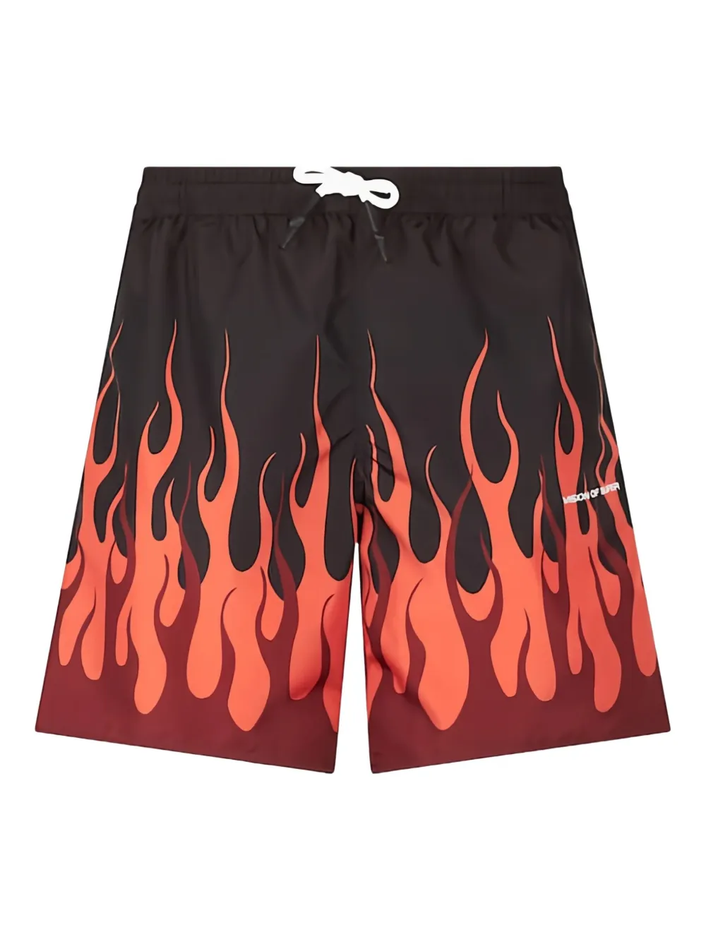 Vision Of Super Flame-print Swim Shorts In Black