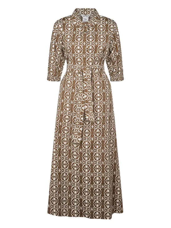 Max Mara グラフィック ドレス | ブラウン | FARFETCH JP