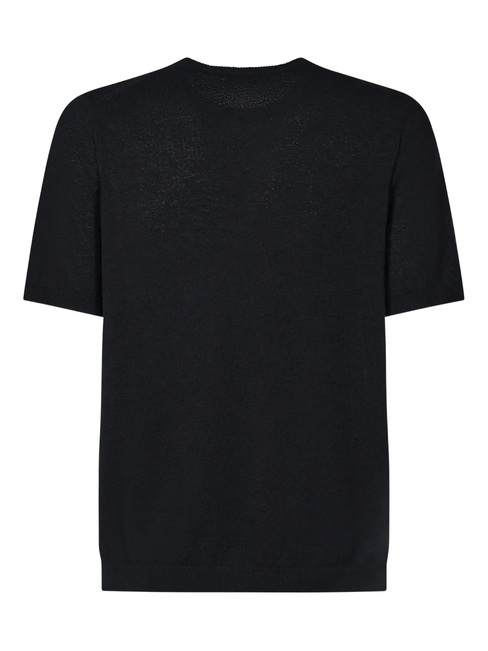 Roberto Collina Fijngebreid T-shirt - Zwart