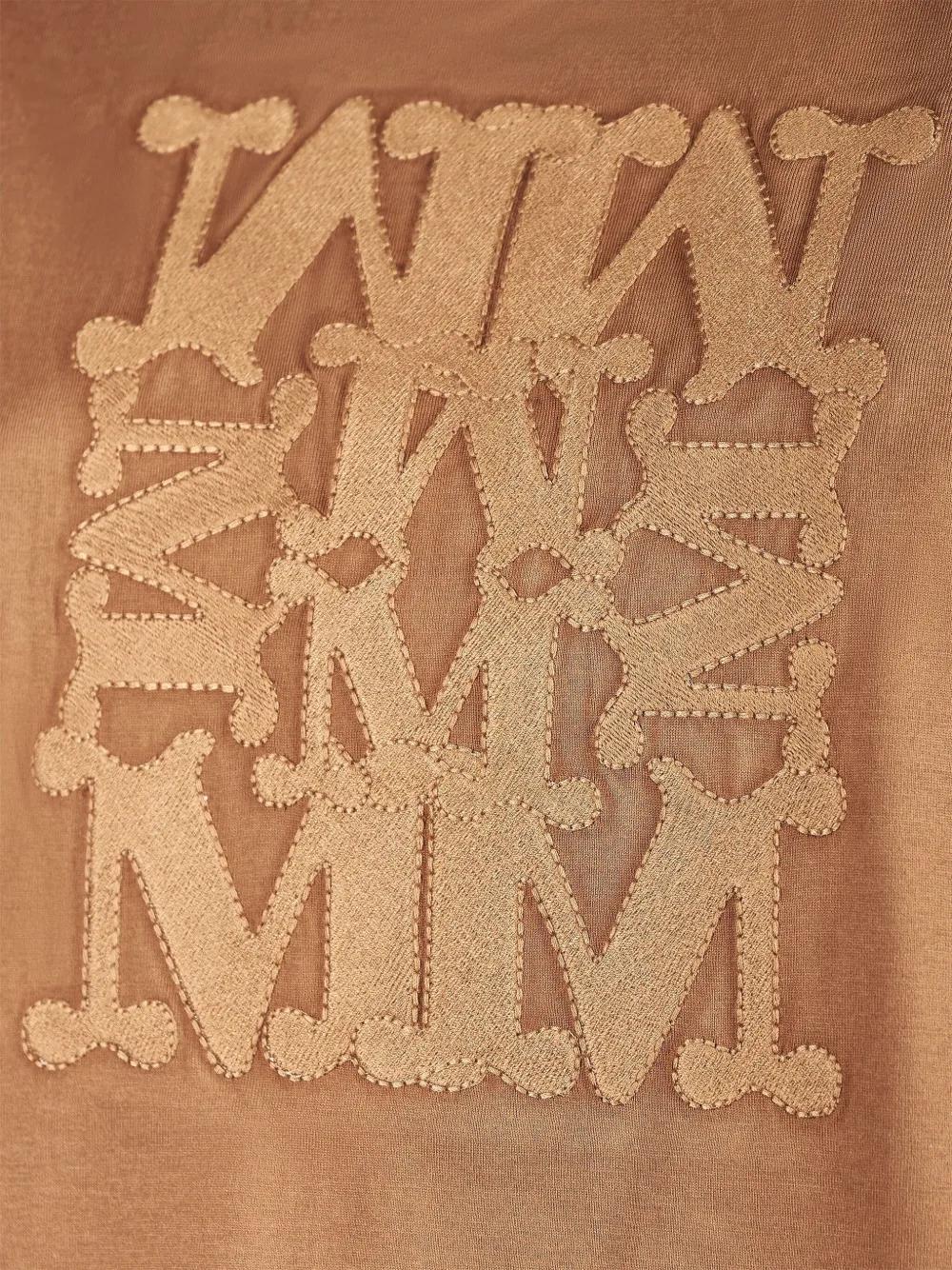 Max Mara T-shirt met logodetail Bruin